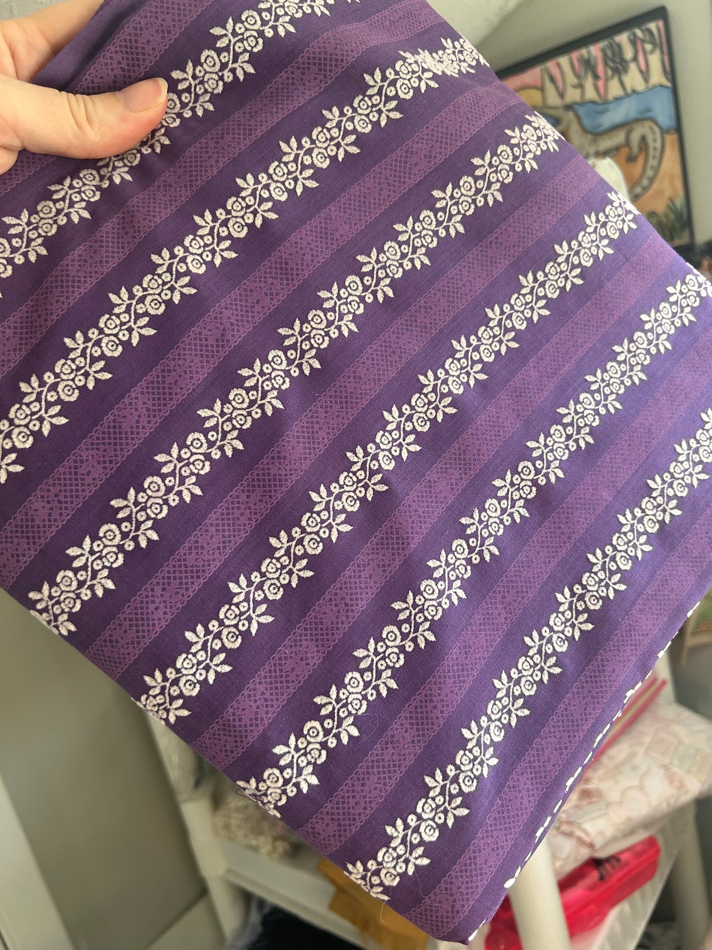 Purple flocked  Custom  for Shalini