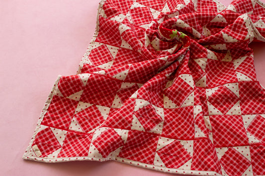 Strawberry Gingham Quilt