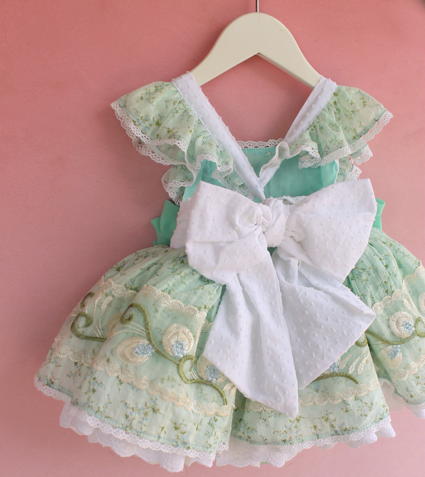Aqua chiffon floral Custom  for Natalie