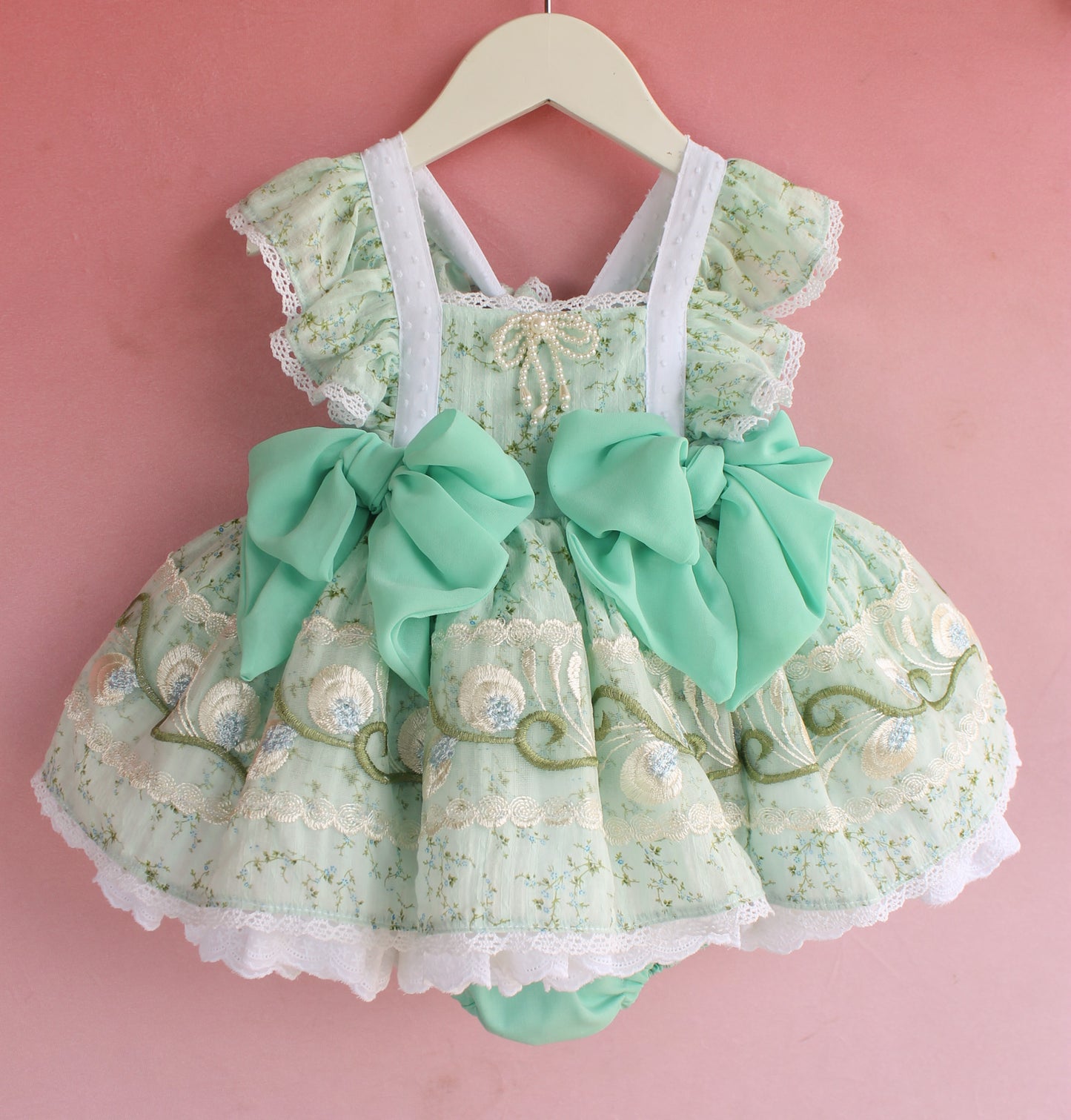 Aqua chiffon floral Custom  for Natalie