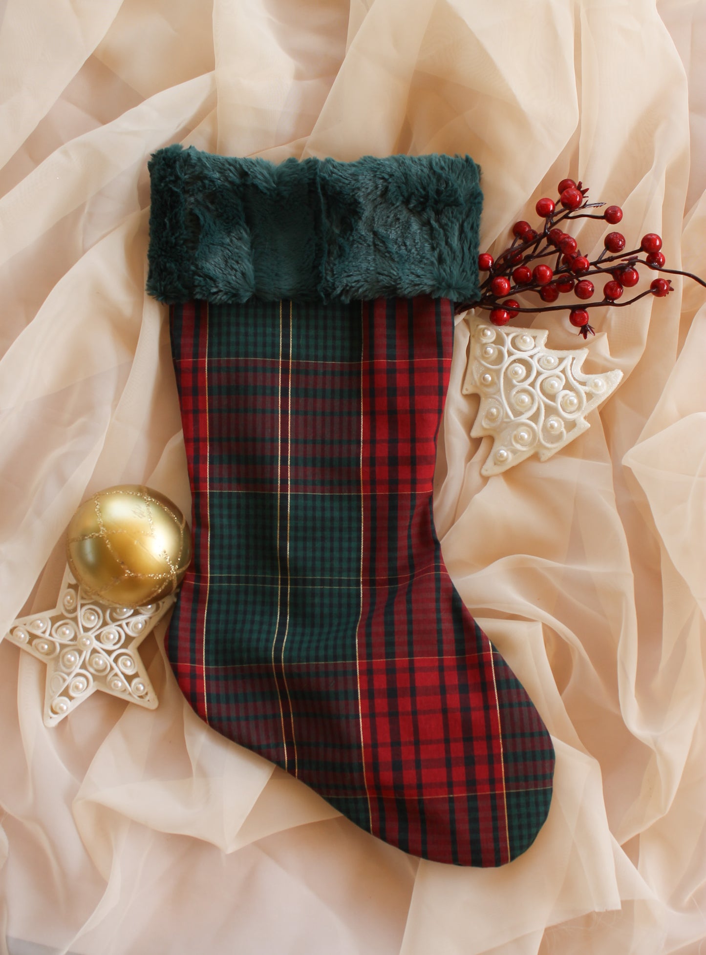 Vintage Plaid stocking
