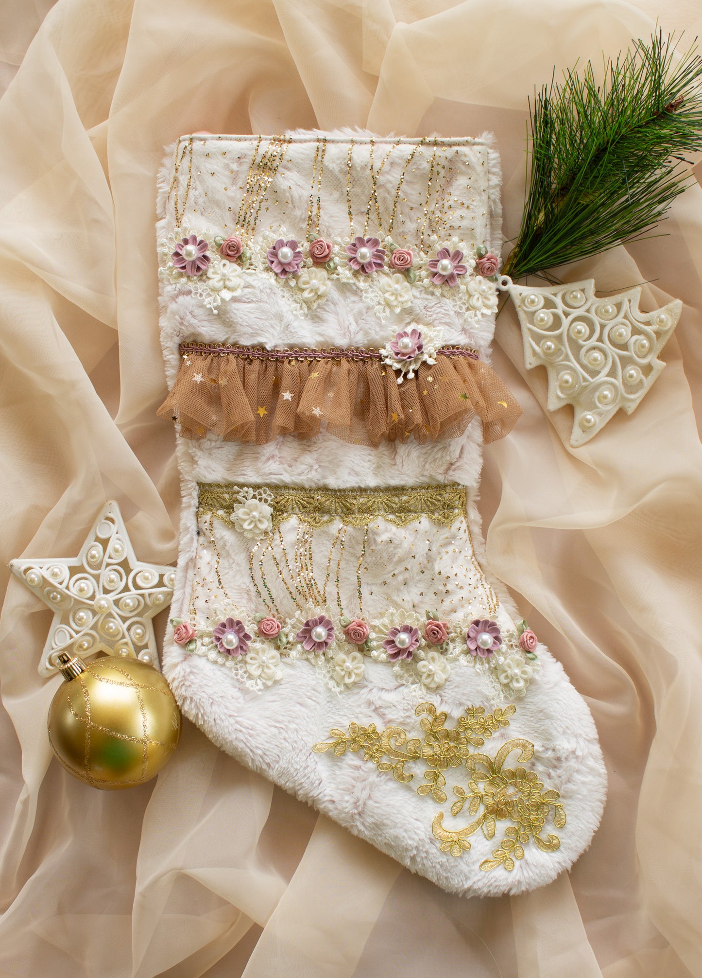 Cottage Christmas stocking